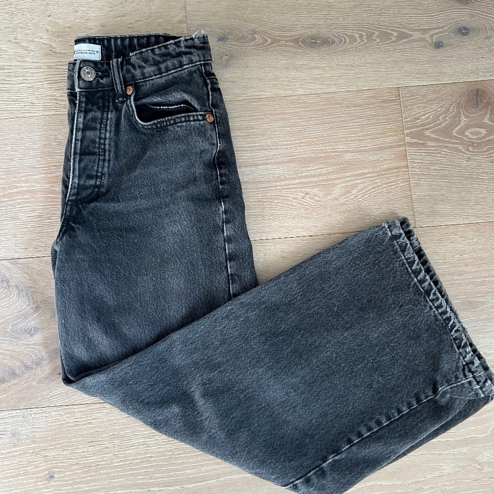 Zara Wide Leg Black Jeans